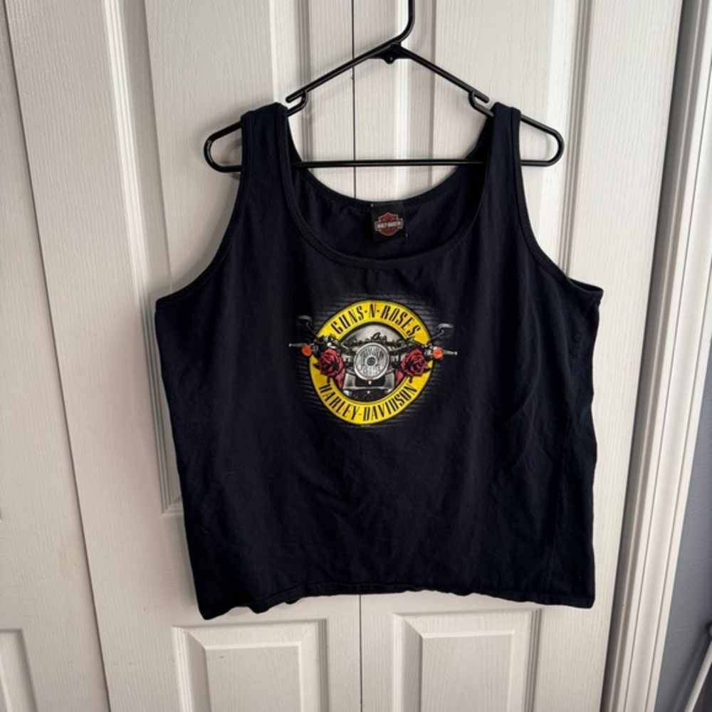 Harley‎ Davidson Guns N Roses Longhorn Grand Praire TX Tank Women's Size 2XL